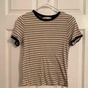 3 for $25 striped crop tee